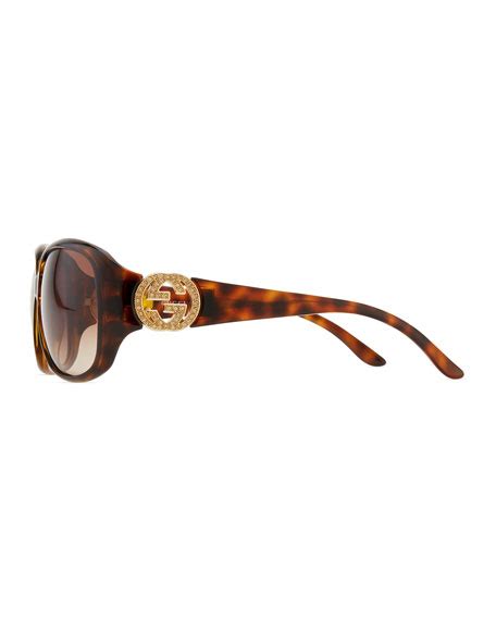 gucci wrap crystal logo sunglasses